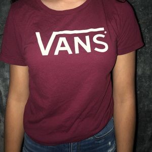 Burgundy Vans shirt